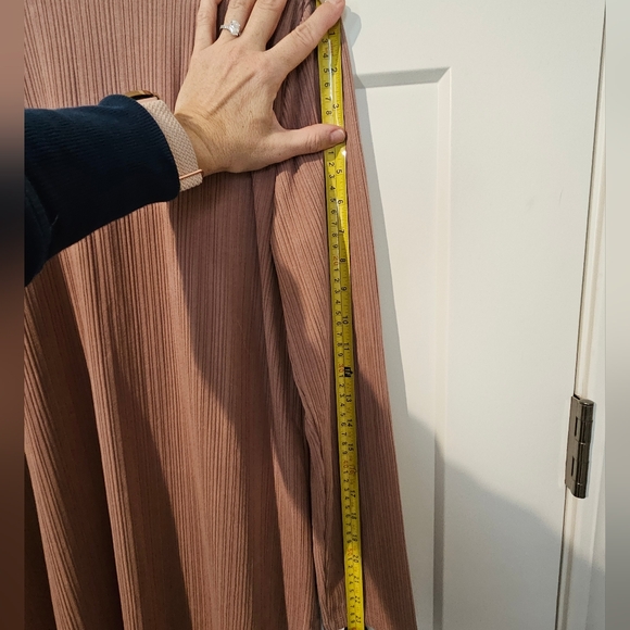 Maurices Long Ribbed Cardigan in Dusty Pink - Picture 9 of 10